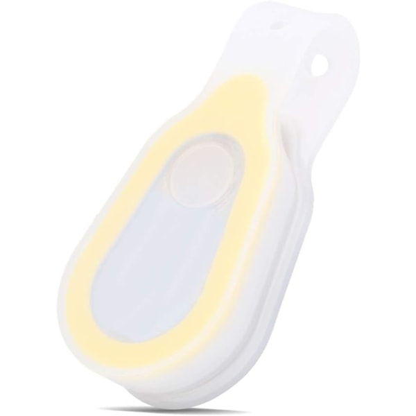 Mini löpljus, vattentät utomhus portabel mini löparljus LED nattlöparklämma på lätt silikonklämma (gul)