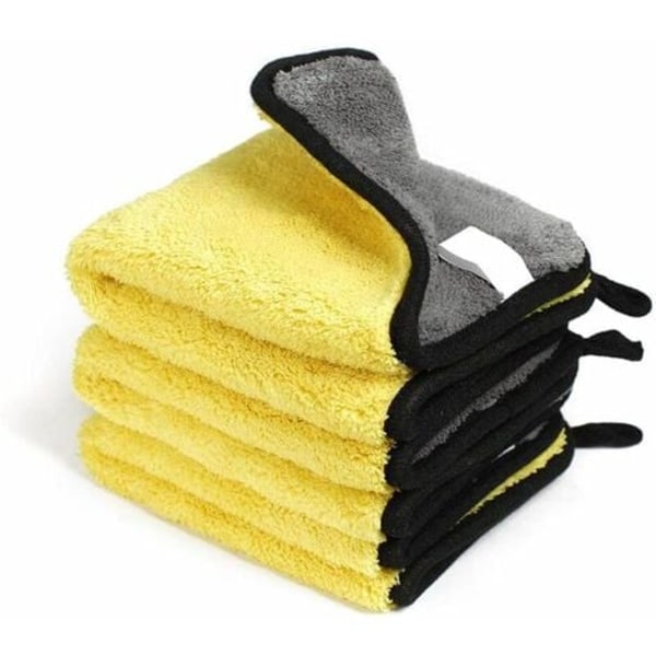 3-pack mikrofiberdukar för bilar - Superabsorberande mikrofiberhanddukar - Snabbtorkande och återanvändbara för rengöring, bilpolering eller hemmabruk