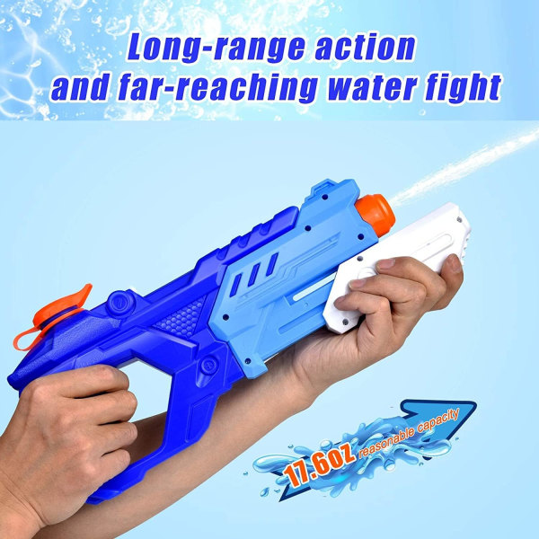 3 kappaleen vesipyssysarja lapsille ja aikuisille - 600CC vesipyssyt Super Water Blaster Soaker pitkän kantaman suuri kapasiteetti uima-allasranta ulkoilmavesitaistelulelu