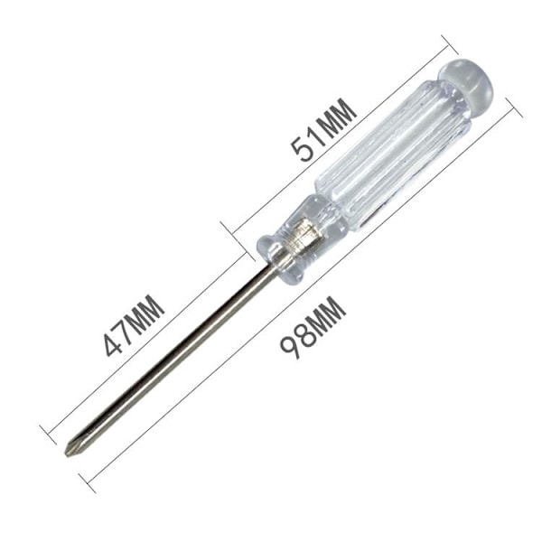 Liten flat transparent skrujern 98 mm