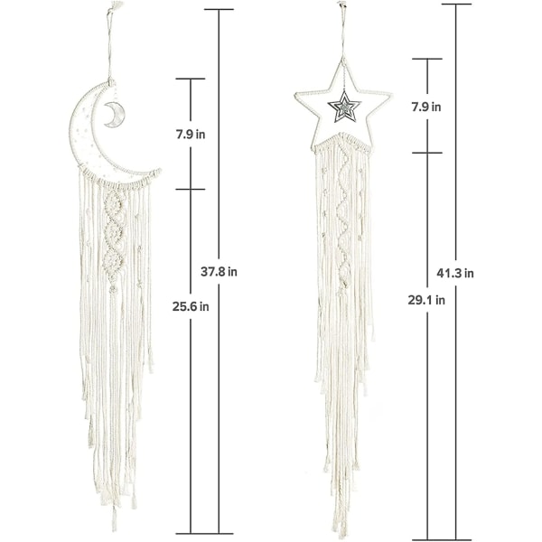 2st Star Moon Dream Catchers, Juldekor, Boho Dream Catcher, Nursery Decor, Heminredning, Väggdekoration, Sovrumsdekoration