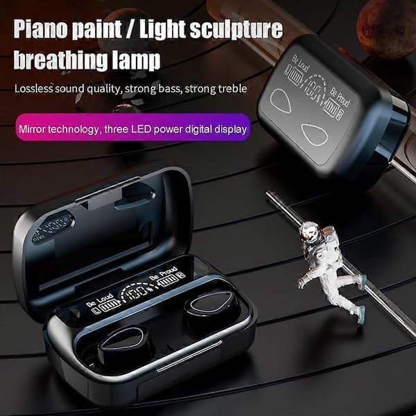 R10 In-ear Øretelefoner Digitalt Display Speiloverflate Trådløse Bluetooth Hodetelefoner