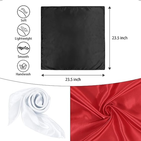 Sidenkänsla Halsduk Kvadratisk Chiffon Halsduk Solid Färg Bandanas Retro Halsdukar för Kvinnor Halsduk Handväska Halsduk