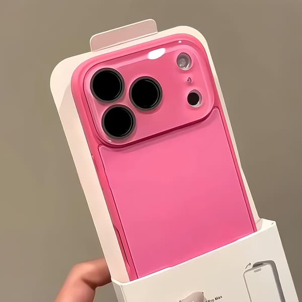 til iPhone 18 Pro Max Luksus Enkelt Hærdet Glas Cover - Rosarød Rose Red iPhone18 Promax