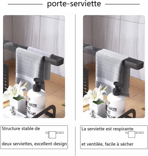 Diskhohållare för kök, diskmedelshållare i rostfritt stål, diskho för diskmedel, svampar, borstar och disktrasor
