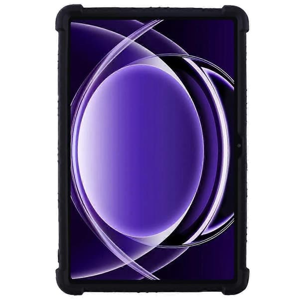Silikoneetui med støttefod til Realme Pad 2 Lite, robust beskyttelsescover - Sort