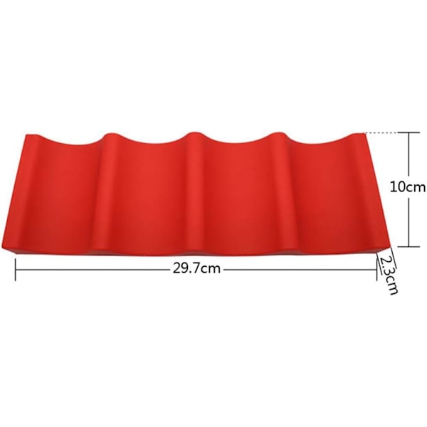 Stablebar Flaskeholder, Dåseholder Organizer og Nem Stablebar Flaskeholder, Silikone Køleskabsopbevaringsholder til Spisekammer, Køkken, 29,7x10x2,3cm Red