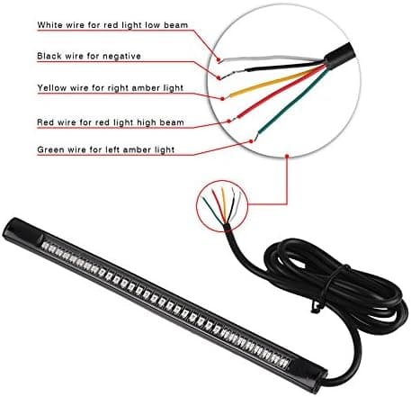 LED-ljuslist - Motorcykel - Broms/Blinkers - 48 LED - Universal och Flexibel