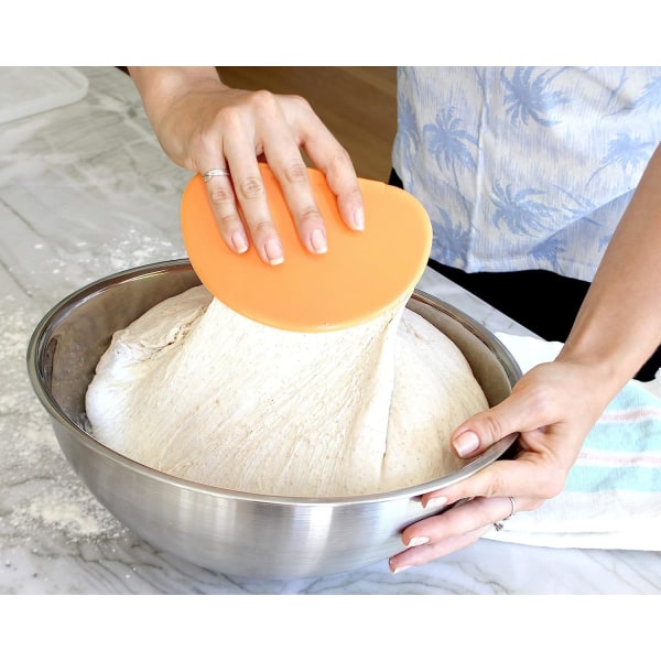 Flexibel skål skrapa - 1 st | Böjd för att forma bröd eller bakverk | Anpassar sig till alla blandningsskålar