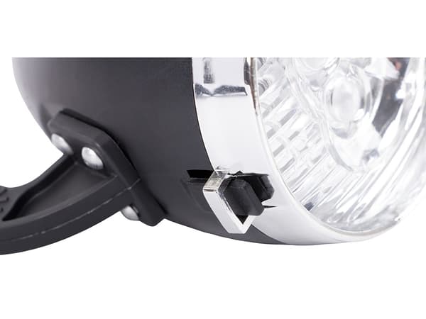 Etuosan polkupyörän valo 3 LED-paristoa retro kromi