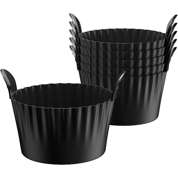 Ramekinivuoat airfryeriin, suuret muffinssivuoat airfryeriin, airfryer-munavuoat (6 kpl), musta
