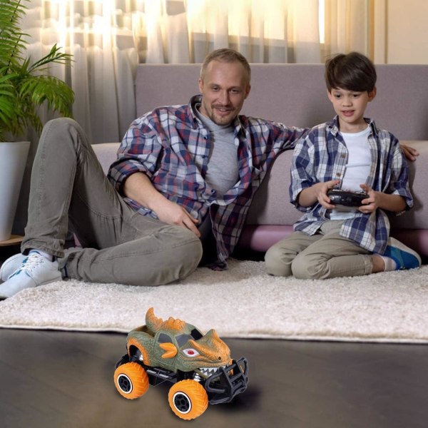 Bil leksaker 3 4 5 6 år pojkar present, RC bilar för 3-5 år barn dinosaurie leksaker RC bil spel 4-8 år pojkar leksaker 3-7 år