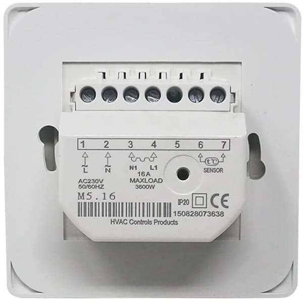 Elektrisk Golvvärmesensor AC 220V 16A, Mekanisk Golvvärmetermostat Regulator, Manuell Rumstermostat