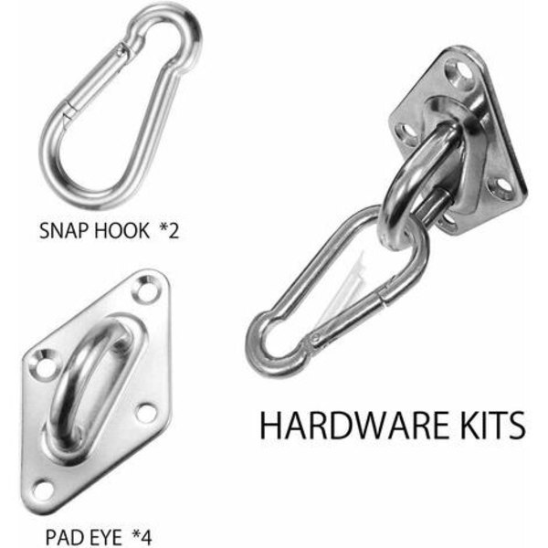 Skygge Sejl Monteringssæt - 304 Rustfrit Stål Sæt Montering Hardware til Skygge Sejl, Skygge Trekanter,