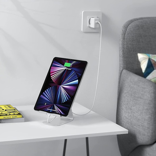 Justerbar Tablet Stativ, Tablet Stativ Bord, Sølv Black