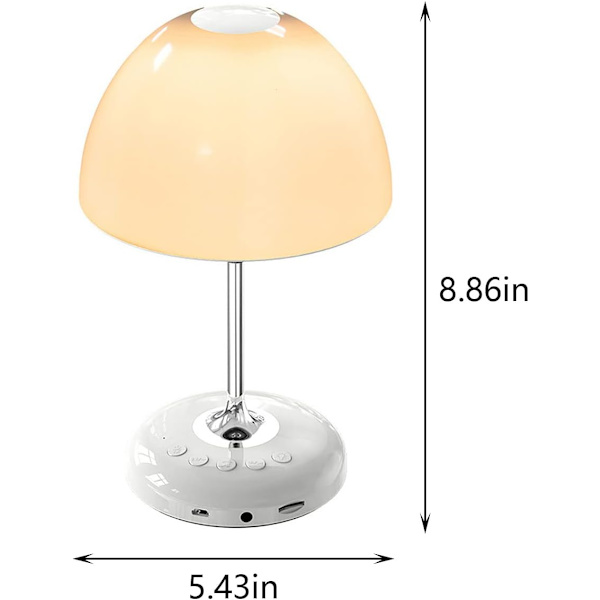 Smart trådlös Bluetooth kreativ skrivbordslampa ljud 3D surround ljudeffekt 6-färgad mjuk färgljus