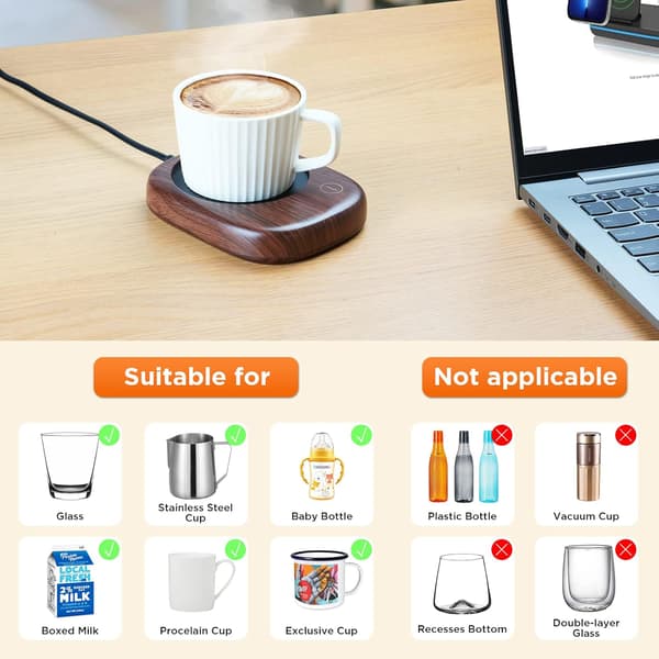 Elektrisk koppvarmer, kaffevarmer, 3 temperaturinnstillinger