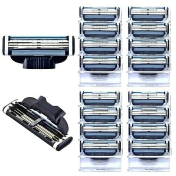 Pakke med 4 3-lags barberblader, egnet for Geely Feng San Wind Speed 3 barberblader skjeggkutterhode