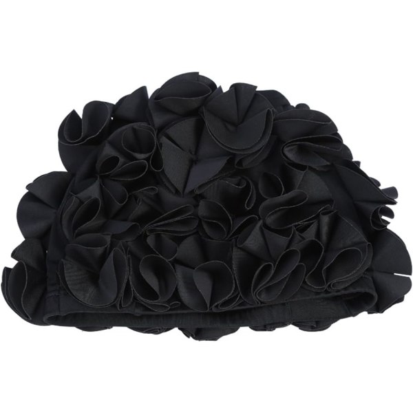Svømmehætte - Retro Blomster Badehætte Elastisk Svømmehætte til Langt Hår Svømmehætte til Kvinder og Børn