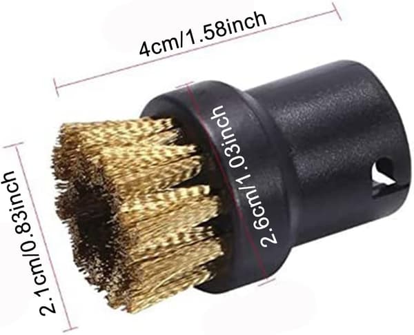 Pack Hand Tool Nozzle Bristle Brushes Round Cleaning Brushes Replacement för Karcher SC1 SC2 SC3 SC4 SC5 Steam Cleaner Accessories (Röd+Svart)