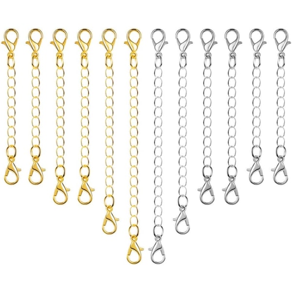 12st kedjeförlängare smycken halsband hummer spännen och förslutningar för halsband armband smycken gör