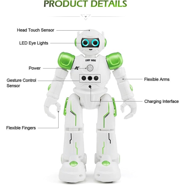 Robotleketøy, geststyrt fjernkontrollrobot, smarte intelligente programmerbare roboter