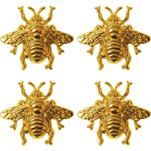 Kraftfulla lådknoppar Skåphandtag Dörrknoppar Skåpsknoppar med skruvar (4st-Honeybee)