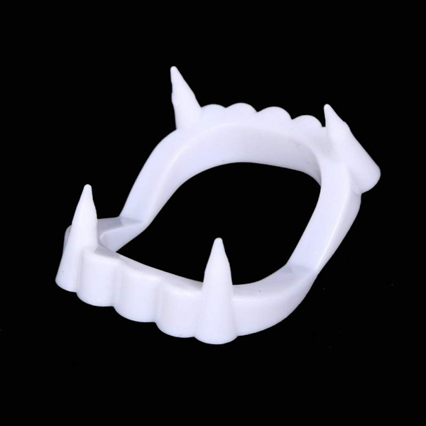 Halloween Fångar Falska Vampyrtänder Vita Skräck Fångar Halloween Tänder Leksak Fula Tänder Skämt Falska Tänder Roliga Tänder Cosplay Rekvisita Proteser 4 Stycken
