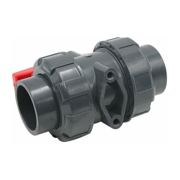Dobbelt unionsventil til lim diam 40 mm pvc kugleventil kugleventil sph kugleventil