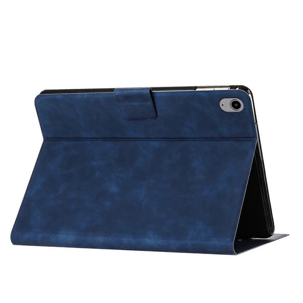 Etui til iPad 10.9 (2022) Par Kat Præget Mikrofiber Læder Smart Tablet Cover - Blå