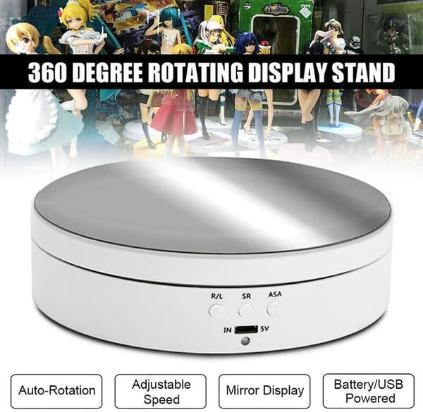 Motoriseret roterende displaystativ, 360 graders roterende drejeskive
