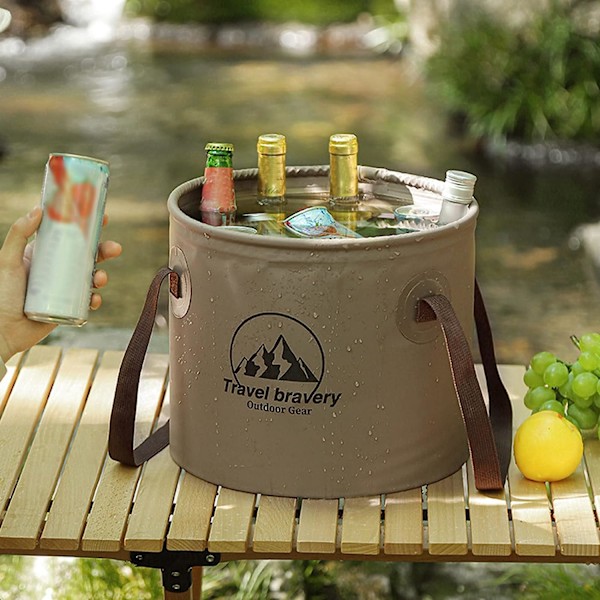 Hopfällbar Hink 5 Gallon Hink Multifunktionell Bärbar Hållbar Lättvikt Vikbar Tvättfat