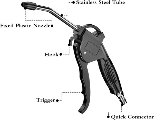 Tryckluftpistol, Tryckluftpistol, Tryckluftpistol, Pneumatisk tryckluftpistol, Luftblåspistol