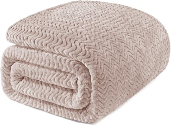 Stort fleeceteppe til sofa, kamel, 230x230 cm, mykt, pustende, lett sofateppe til soverom, mykt og koselig jacquard-bølgeteppe 230x230cm Camel