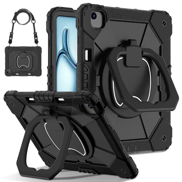 Kickstand Cover til iPad Air 13 (2024) Silikone+PC Tablet Cover