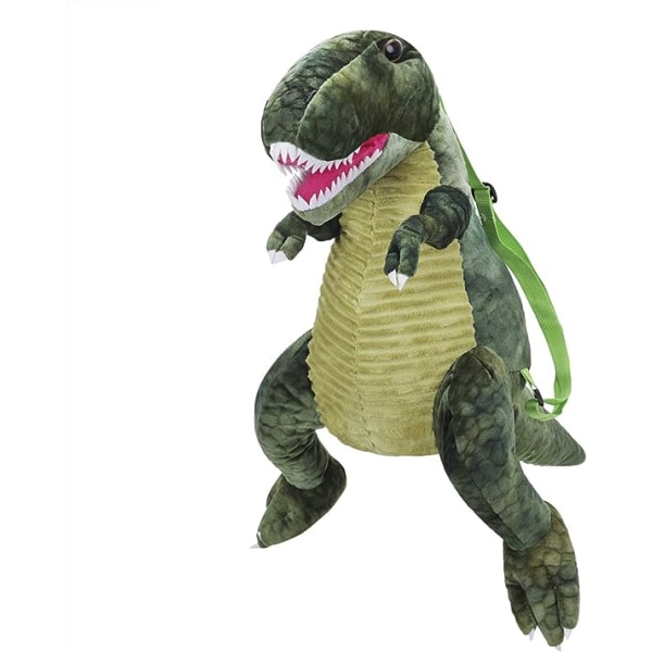 Söt 3D-dinosaurie-ryggsäck för barn, mjuk plysch tecknad ryggsäck för barn