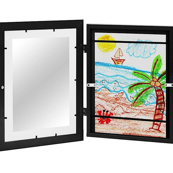 Barnerammer for kunst - Enkle rammer for å bytte kunstverk, tegninger og bilder for vegg og bordplate White
