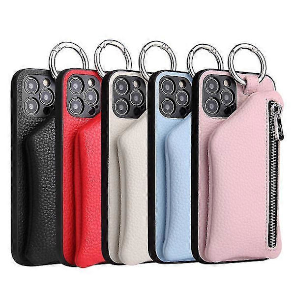 Læder telefoncover med møntpung til iphone 12/12 pro max/iphone 11