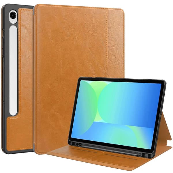 Til Samsung Galaxy Tab S10 FE/S9 FE Cover Stødsikkert Læder Auto Vågn/Sov Tablet Stand Cover