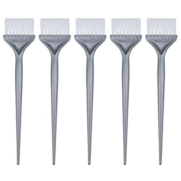 5-pack Hårfärgningsborste Set Handtag Salon Hårfärgning DIY-verktyg (silvergrå)