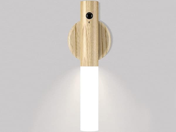 LED-lamppu lämmin seinävalaisin liiketunnistimella seinäkiinnitteinen magneetti Light brown