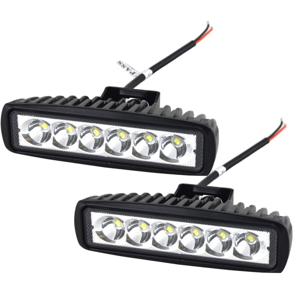 2 x 6" 18W LED Work Light Bar Spot Off Road Truck SUV 4WD Driving Fog Lights(2x18 FGB-Spot)