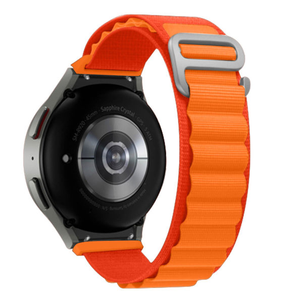 Kompatibel med Galaxy Watch 5/5 Pro / 4 Strap Justerbar Nylon Spänne Orange