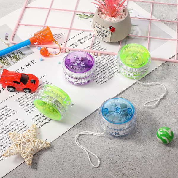 15 stycken Ljusresponsiva kullager Plast Responsiva leksaker för nybörjare Födelsedagsfest Presentpåse Filler Klassrumspriser, slumpmässiga färger