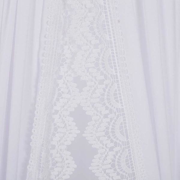 Dome Sengetæppe, Myggenet, Børns Læseværelse Sengetæppe, Børneværelse Indretning, Soveværelse Indretning (Chiffon Sengetæppe-Hvid)