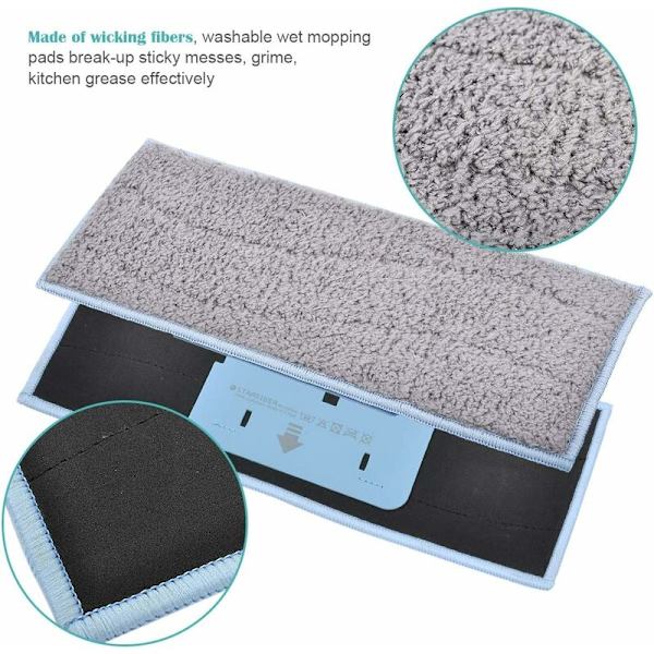 Set med 4 återanvändbara tvättbara moppar för Braava Jet M6134