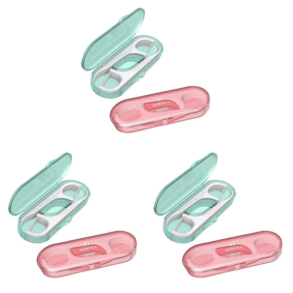 60-pak engangs tandtrådsplukkere bærbare tænder mundhygiejne værktøjer (tilfældig farve)
