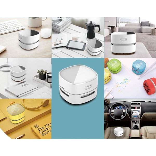 Mini bordstøvsuger til skrivebord - Energibesparende, 360° roterende design
