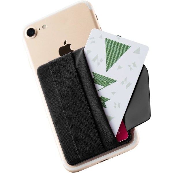 Telefongreppskorthållare med flik, plånbok för kreditkort som fungerar som telefonhållare