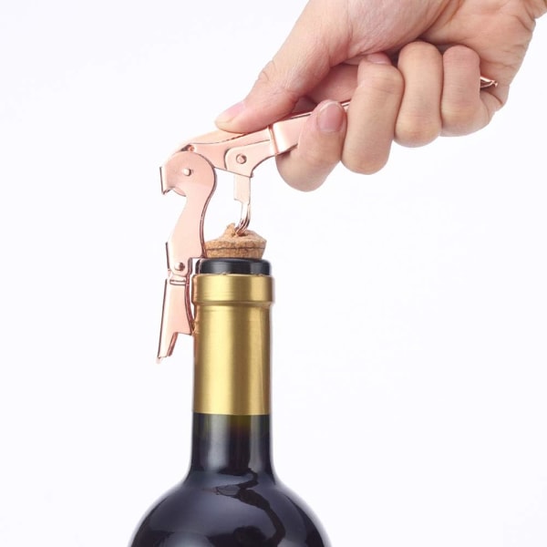 Professionell servitörkorkskruv med folieskärare och flasköppnare, svart kraftig vinnyckel för restaurangservitörer